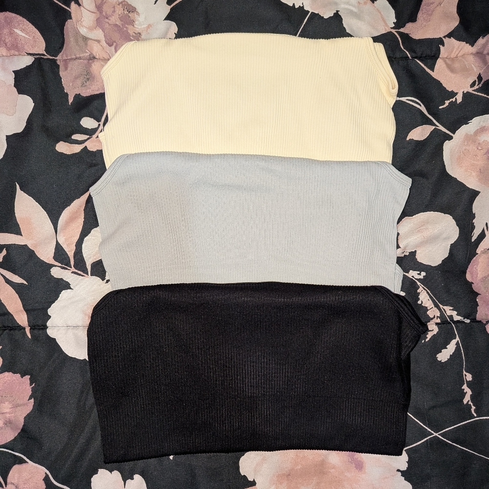 OQQ Bodysuits Set Of 3 Size Medium NWT